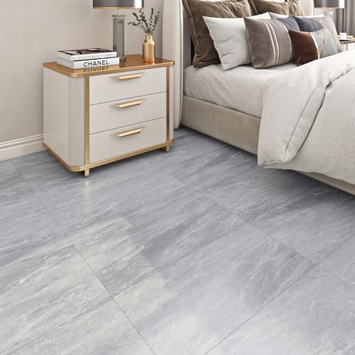 Waterproof 12"x24" Grey Peel and Stick Tiles