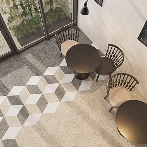 Lucida Luxury Vinyl Tile - Marble Rhombus Sample