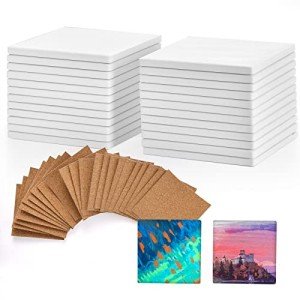 24 Ceramic Tiles for DIY Coasters and Crafts