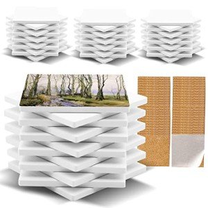 48 Pack Ceramic Coasters for DIY Projects