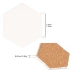 50 Pack 4" Hexagon Ceramic Tiles for Crafts