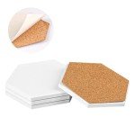 50 Pack 4" Hexagon Ceramic Tiles for Crafts