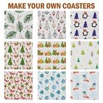 24 Ceramic Tiles for DIY Coasters and Crafts