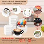 50 Pack 4" Hexagon Ceramic Tiles for Crafts