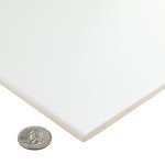 Glossy White Ceramic Shower Tile Sample 9-7/8" x 15-3/4