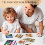 Glossy Ceramic Shower Floor Tiles - 24 Pack