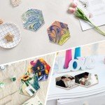 50 Pack 4" Hexagon Ceramic Tiles for Crafts
