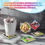 72 Pcs White Ceramic Coasters for DIY Crafts