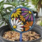 Ceramic Flower Mosaic Tiles for Craft Projects