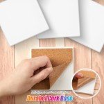 72 Pcs White Ceramic Coasters for DIY Crafts