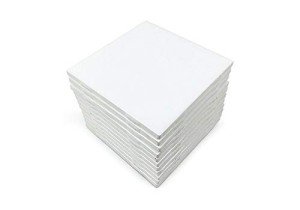 12 Glossy White Ceramic Shower Floor Tiles