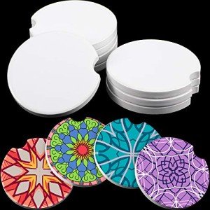 Glossy White Ceramic Tiles for DIY Crafts (8 Pack)