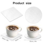 4-Inch Square & Round Ceramic Coasters Set