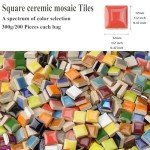 Forest Green Ceramic Mosaic Tiles for DIY Crafts