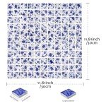 Blue and White Ceramic Mosaic Tiles – 121 Pcs