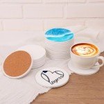 4-Inch Square & Round Ceramic Coasters Set