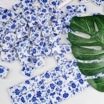 Blue and White Ceramic Mosaic Tiles – 121 Pcs