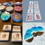 4-Inch Square & Round Ceramic Coasters Set