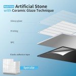 Faux Marble Peel and Stick Shower Tile Sheets