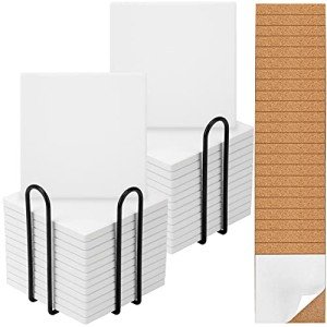 24 Pack White Unglazed Ceramic Craft Tiles