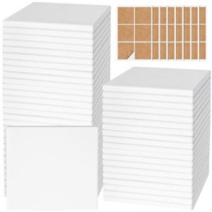 Ceramic Coaster Tiles for Crafting 4-Inch White
