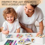 24 Pack Square Ceramic Coasters for Art Projects
