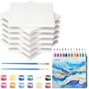 10 White Ceramic Tiles for DIY Art Projects