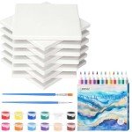 10 White Ceramic Tiles for DIY Art Projects