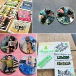 4-Inch Square & Round Ceramic Coasters Set