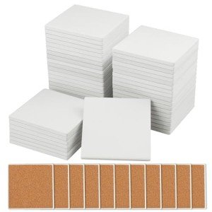 Blank Ceramic Coasters for DIY Crafts – 45 Pieces