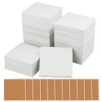 Blank Ceramic Coasters for DIY Crafts – 45 Pieces