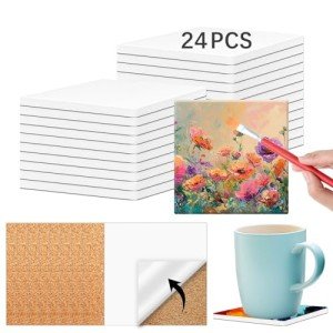 24 PCS 4x4 Inch Self-Adhesive Ceramic Tiles