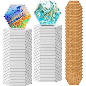 144 Ceramic Hexagon Tiles for DIY Crafts