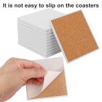 52 PCS Square Unglazed Ceramic Coasters for Crafts