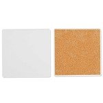 10 White Unglazed Ceramic Tiles for Crafts
