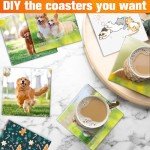 24 Pack Ceramic Tile Coasters for DIY Crafts