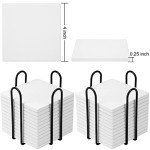 24 Pack White Unglazed Ceramic Craft Tiles