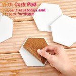 144 Ceramic Hexagon Tiles for DIY Crafts