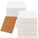 30 Packs 4x4 Inch Unglazed White Ceramic Tiles