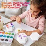 144 Ceramic Hexagon Tiles for DIY Crafts