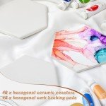 Zopeal Hexagon Ceramic Tiles for DIY Crafts