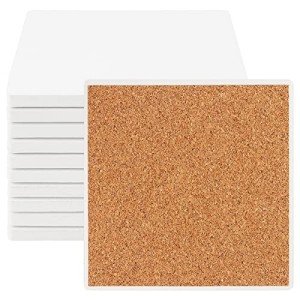 30 Pack 4x4 Inch Blank Ceramic Coasters