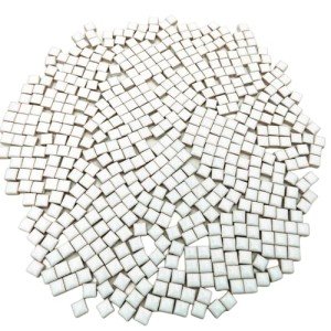 500PCS White Square Ceramic Mosaic Tiles