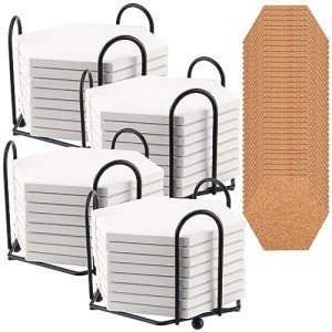 White Hexagon Ceramic Tiles for Crafts – 32 Pack