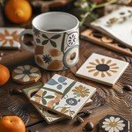 10pcs 4"x4" Blank Ceramic Craft Tiles