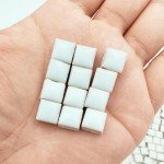 500PCS White Square Ceramic Mosaic Tiles