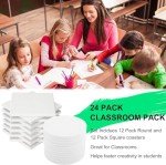 24 Pack Unglazed White Ceramic Shower Floor Tiles