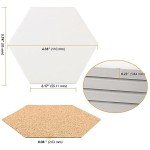 White Hexagon Ceramic Tiles for Crafts – 32 Pack