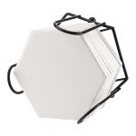 White Hexagon Ceramic Tiles for Crafts – 32 Pack