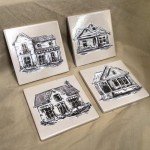 30 Packs 4x4 Inch Unglazed White Ceramic Tiles